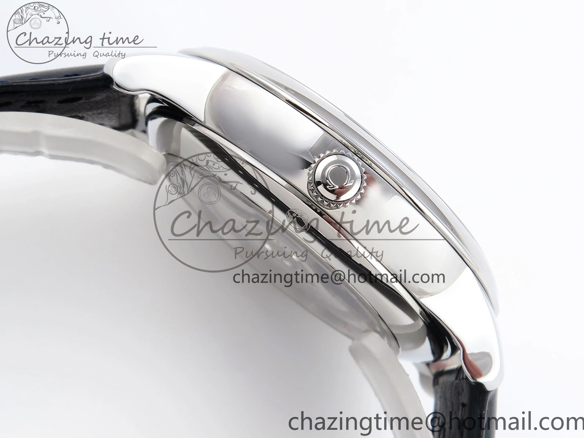 0105 De Ville Power Reserve SS MKF 1:1 Best Edition Black Dial on Black Leather Strap A Packable 7744